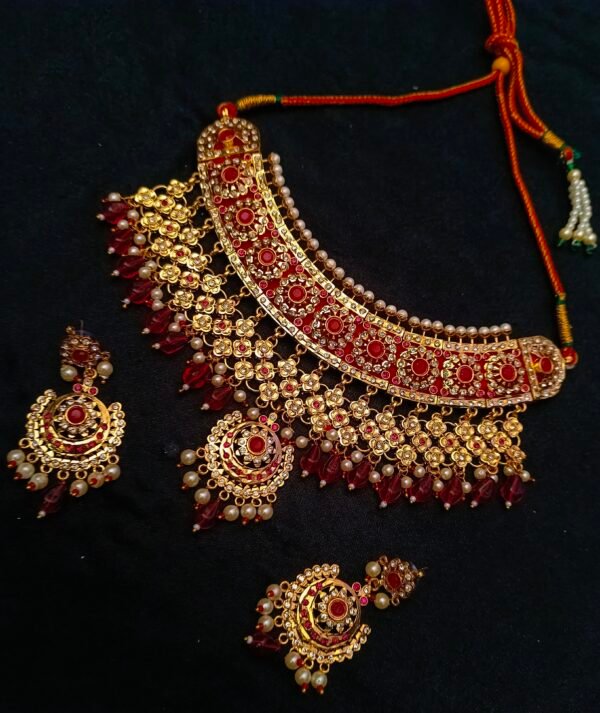 one gram gold polish plated jodhpuri haar
