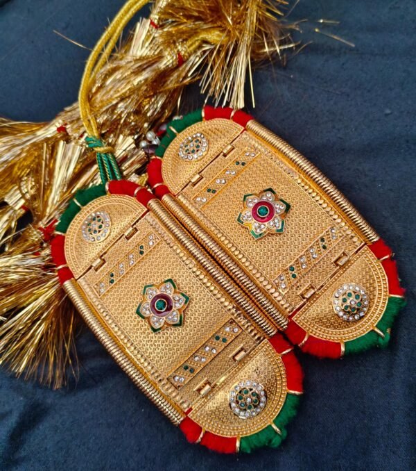 One Gram Gold Polish Plated Rajasthani Bajuband - Image 5