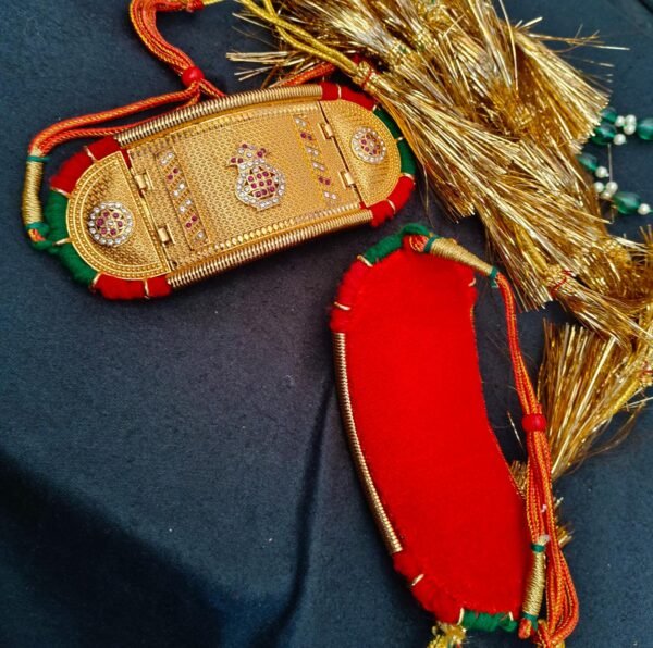 One Gram Gold Polish Plated Jodhpuri Jewellery set - Image 2