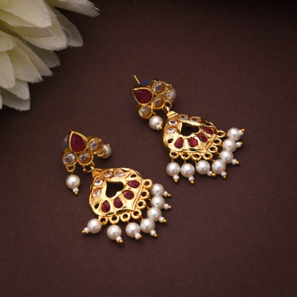 One Gram Gold Polish Plated Antique Jodhpuri Necklace Set Girls For Girls And Women - Image 2